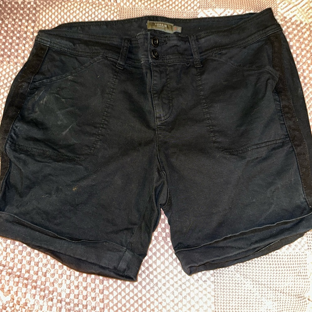 Black Denim Shorts